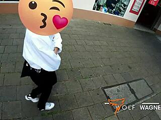 German milf gives public pov blowjob leading to huge cumshot in her mouth