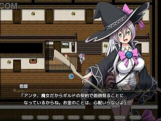 Witch Lizu gets nude in hentai game RPG sex scene