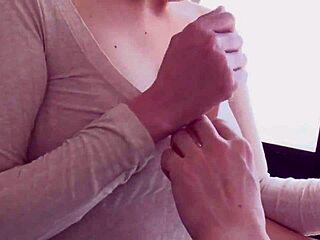 Playful Japanese Neighbor Enoda Mayumi Goes Out Without Bra in Morning