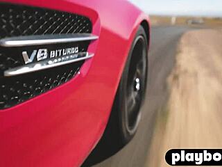 perfect brunette alexandra tyler posed outdoor and exposed her nice boobs