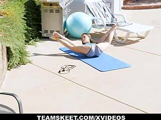 Lily Glee's first standing fuck scene