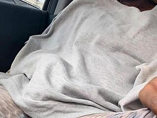 Naejae's seductive solo show in the car ends with a messy climax