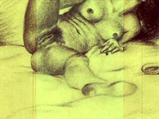 What makes this vintage erotic illustration so captivating and timeless?