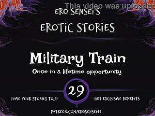 Military train ride for women with sensual audio cues