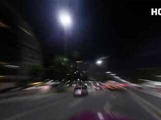 Brazilian teen gets fucked with big oiled cock in limousine in Rio de Janeiro.