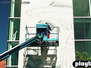 perfect brunette alexandra tyler posed outdoor and exposed her nice boobs