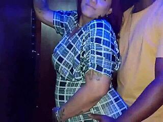 Woman meets young guy in hotel elevator