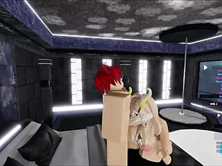 Blonde succubus enjoys cat boy cock