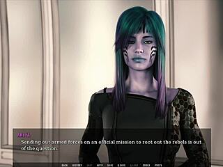 in tales from the unending void 154, the curvy mature anime girl shows her big tits.