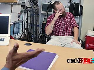 that muscled white bear got pounded by a huge black cock in the interview