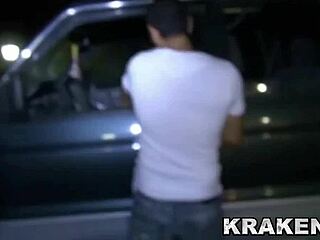 Mature amateur bent over in intense doggystyle public outdoor sex homemade