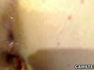 lubing her tight ass for pov fucking