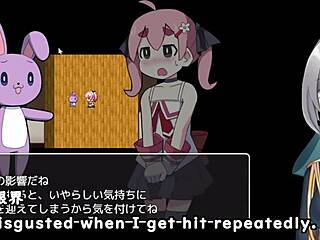 In this anime hentai, crossdressing girl akari plays magic game with small tits and machine