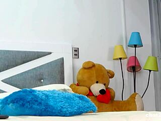 Sweet Girl Masturbates Her Shaved Pussy and Small Tits Solo