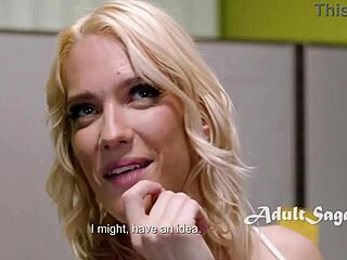 interracial lesbian coworkers kiss! ana foxxx and kenna james