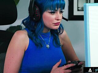 Girlsway Busty Babe Pays Rent Wet Pussy Naughty Gamer Roommate Jewelz Blu