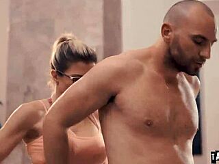 Cheerleader coach seduces Mackenzie Moss for a threesome with her husband