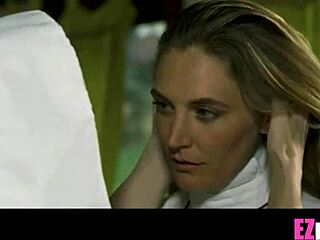 Blonde innocent nun begs older woman for sinful forgiveness