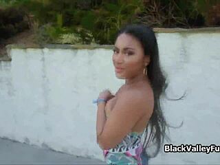 picking up ebony girl on street for casting interview