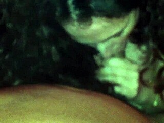 Mature amateur gives huge boob blowjob