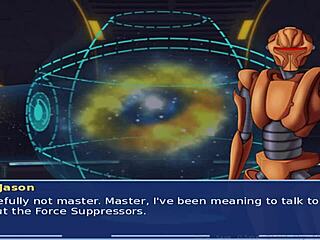 Star Wars cosplay bang with hot alien Sith girls in action