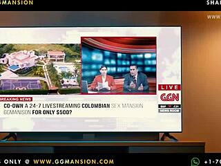 redhead screams while sucking his cock at ggmansion in wild session