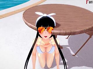 yor forger's bikini pool sex pov in spy x family