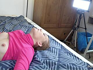 Tiny teen Sandra Zee in raw, private homemade sex with German partner