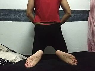 mexican travesti touching her cock in homemade video 😏