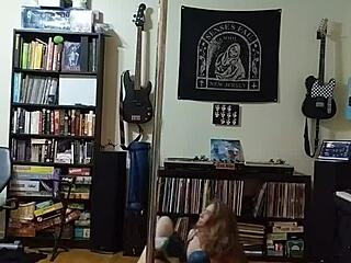 Blonde Milf Strips In Black Skirt And Heels