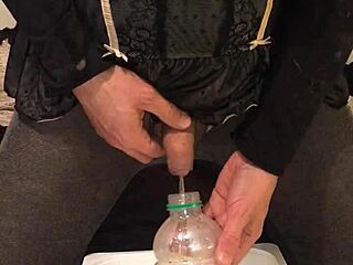 Old drunk man engages in dirty behavior