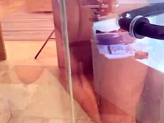 Lady raex in shower scene with mature tits bouncing!