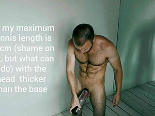 Gay man Canwin reviews his automatic penis pump in the nude