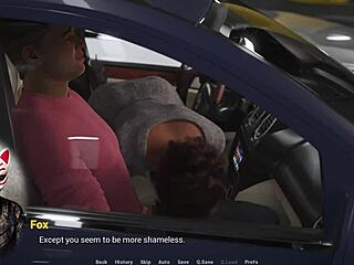 Lady Boss Sucking Hard in Parking Lot Scene