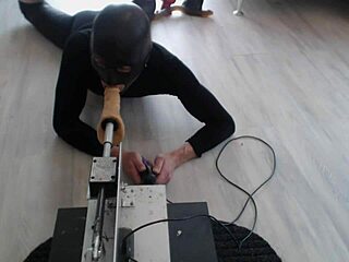 Facefucked and anal pounded by extreme machine—insane huge toys!