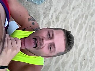 Feeling Wild with Public Gay Blowjob on Beach Today