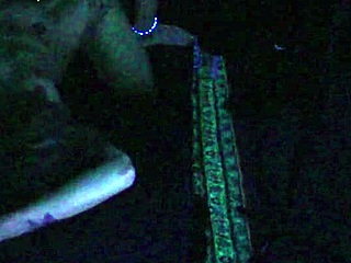 carrie experiences blacklight sex with blonde in fetish scene