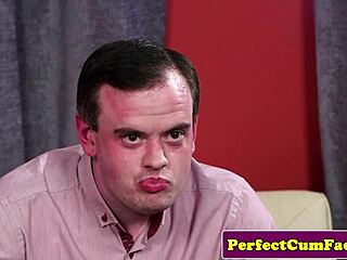 huge titted british redhead gets facial cumshot