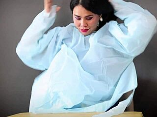 Patient Excited by Nurse's Rubber Latex Gloves Fetish in Hospital!