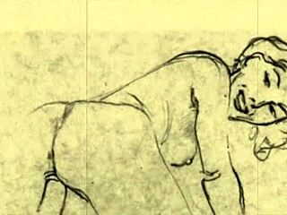 Vintage erotic drawings retro cartoon anime hentai