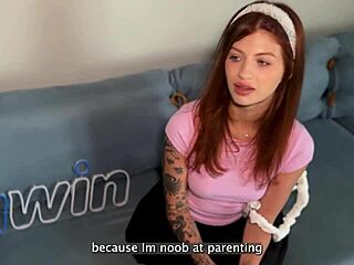 A hot woman takes care of a youth and has to have sex because she is a bitch.