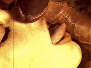 Vintage mustavalkoinen karvainen pillu ja musta muna