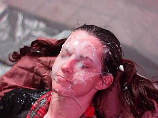 They staged a wild homemade fake bukkake scene.