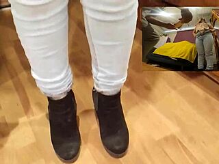 so this colombian milf gets groped for money while her peruvian and mexican legs are on display in a voyeur fetish setup