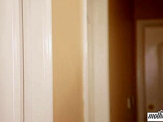 Step-mom watches her in the bathroom and likes what she sees.