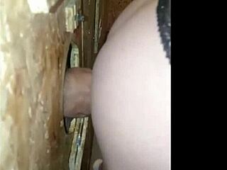 Oral sex at glory hole leads to creampie