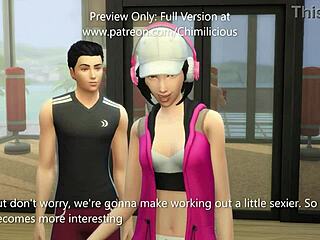 Girlfriend engages in sexercise with blowjob and cowgirl at gym