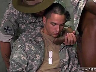 Military Boys Physicals and First-Time Gay Wanking Session