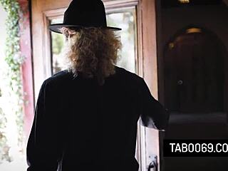 Perv priest shares his cock with nympho lesbians Spencer Bradley and Mona Azar in threesome