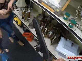 amateur blonde babe sells wedding dress gets rimmed